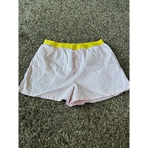 By Anthropologie Colourblock Cotton Boxer Shorts Pink Women's size M